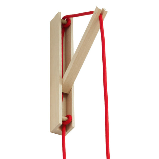 Pinocchio XL, verstellbare Wandhalterung aus Holz für Wandleuchten