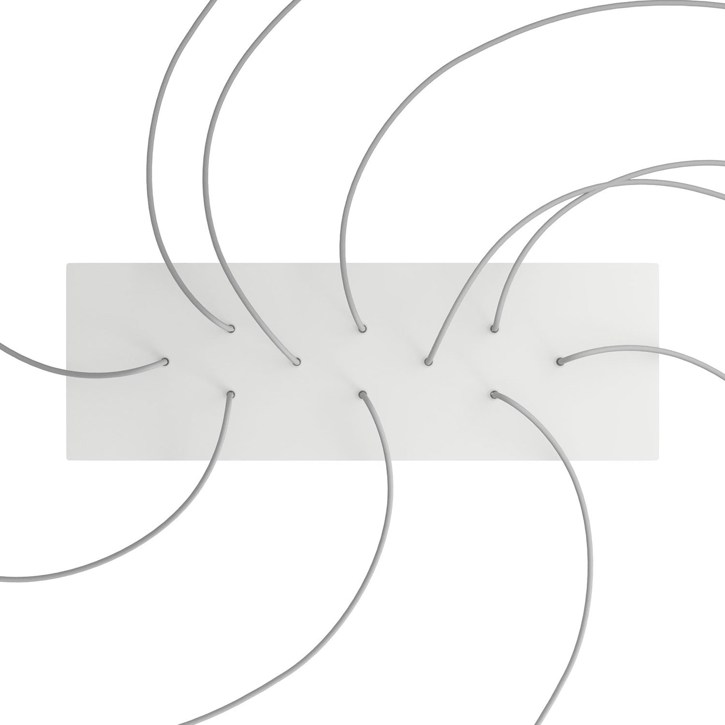 Rectangular XXL Rose-One 10-hole and 6 side holes ceiling rose Kit, 675 x 225 mm