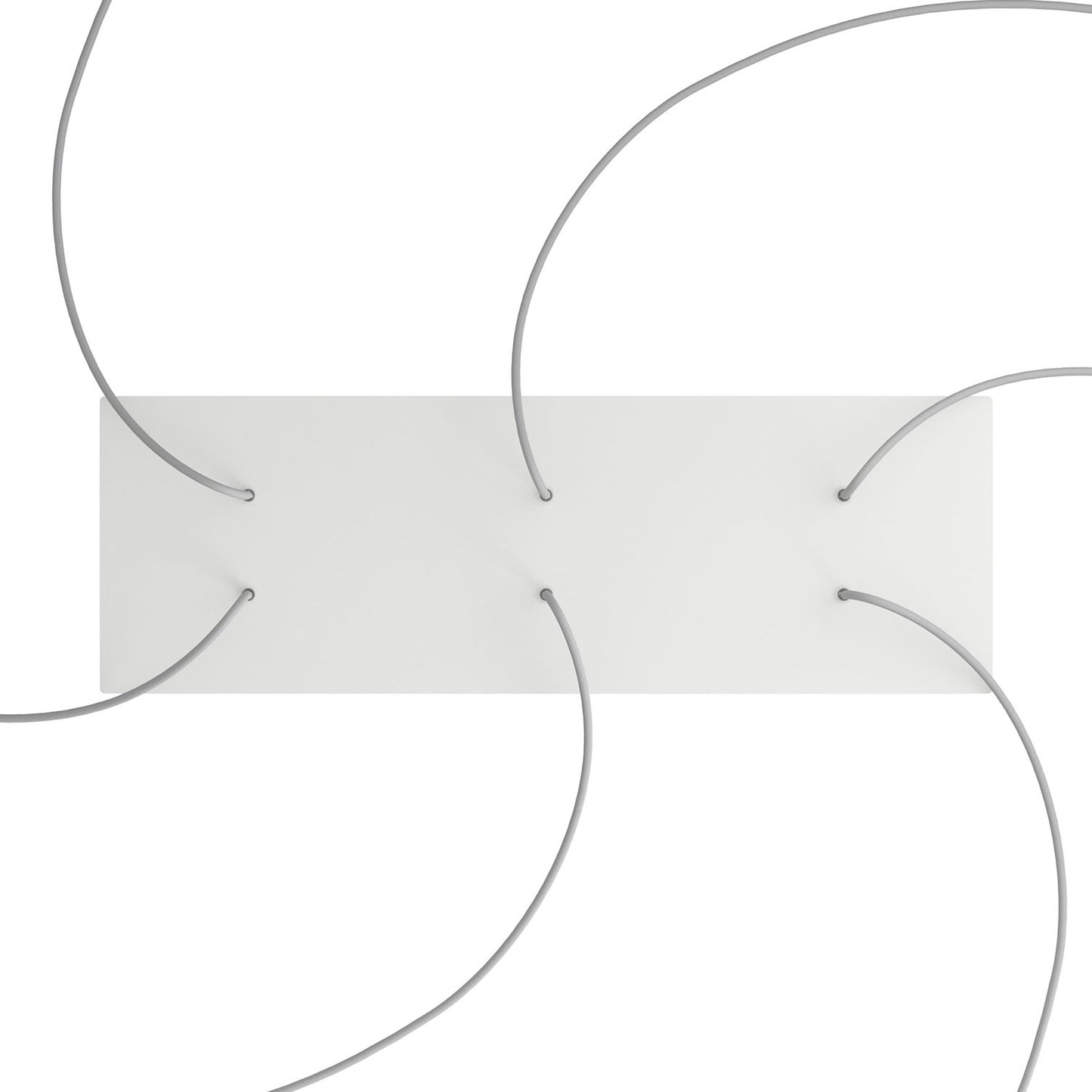 Rectangular XXL Rose-One 6-hole and 6 side holes ceiling rose Kit, 675 x 225 mm