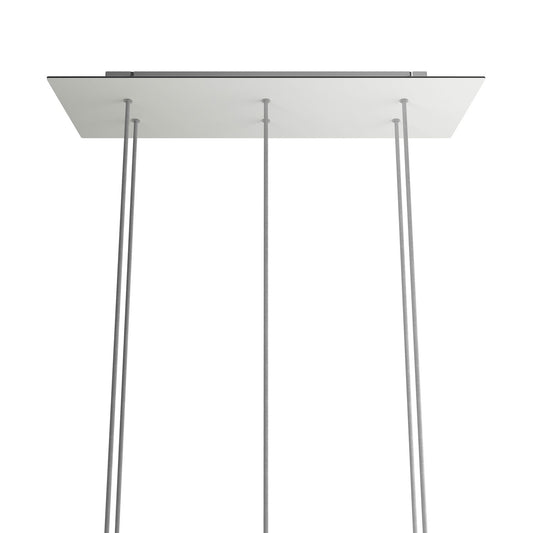 Rectangular XXL Rose-One 6-hole and 6 side holes ceiling rose Kit, 675 x 225 mm