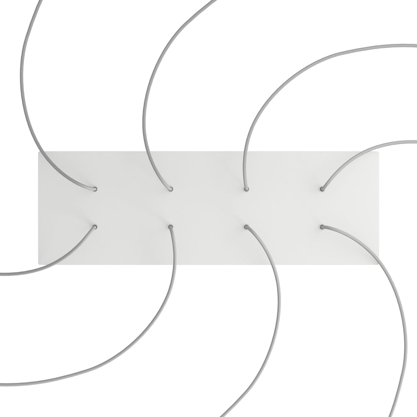 Rectangular XXL Rose-One 8-hole and 6 side holes ceiling rose Kit, 675 x 225 mm