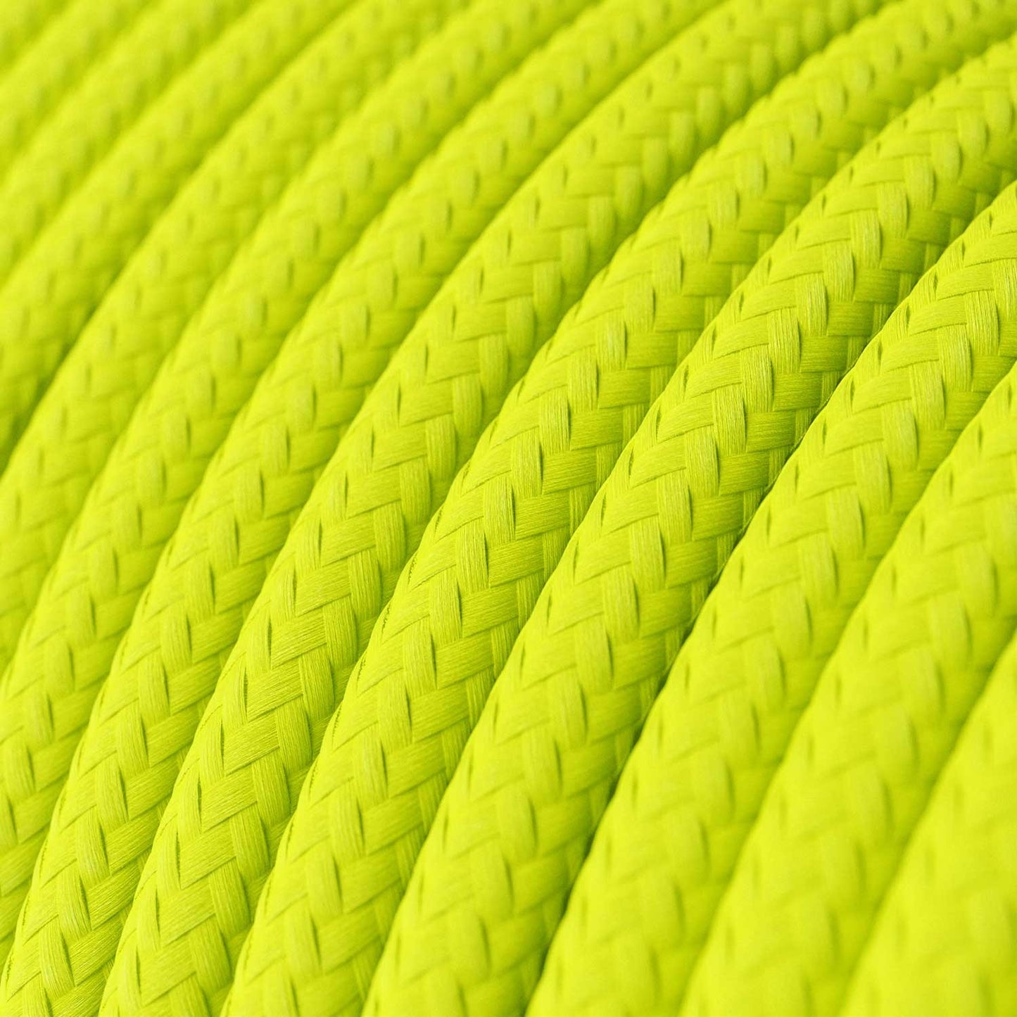 Round Electric Cable RF10 Yellow Fluo Rayon - UL listed