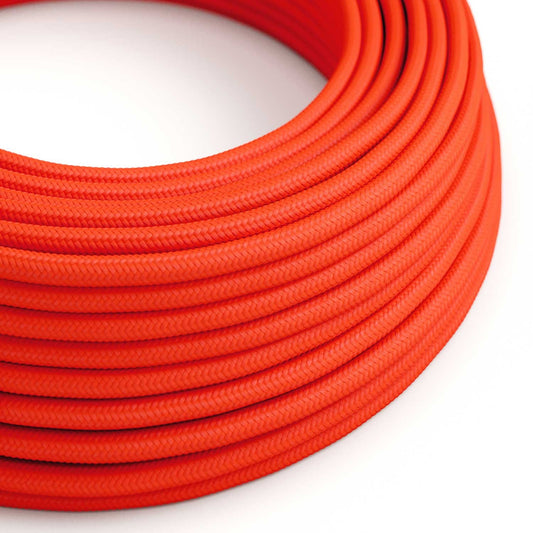 Round Electric Cable RF15 Orange Fluo Rayon - UL listed