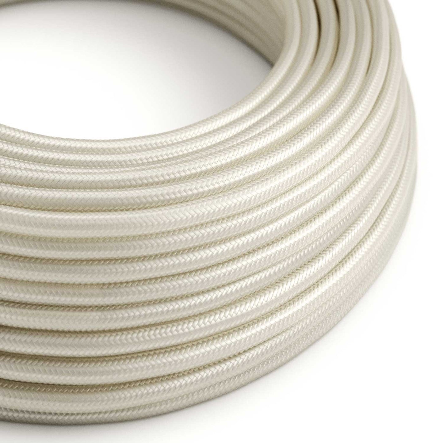 Round Electric Cable RM00 Ivory Rayon - UL listed