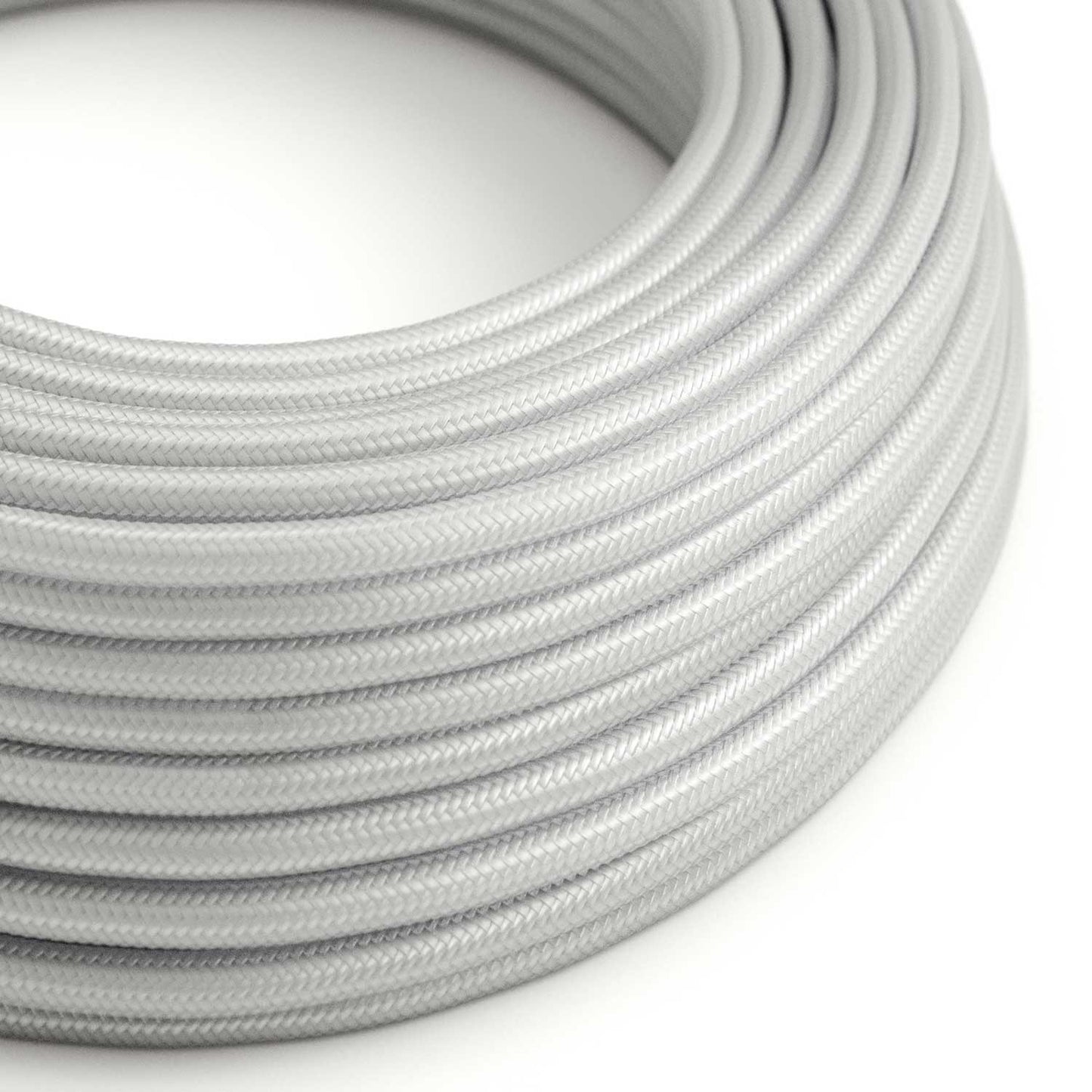 Round Electric Cable RM02 Silver Rayon - UL listed