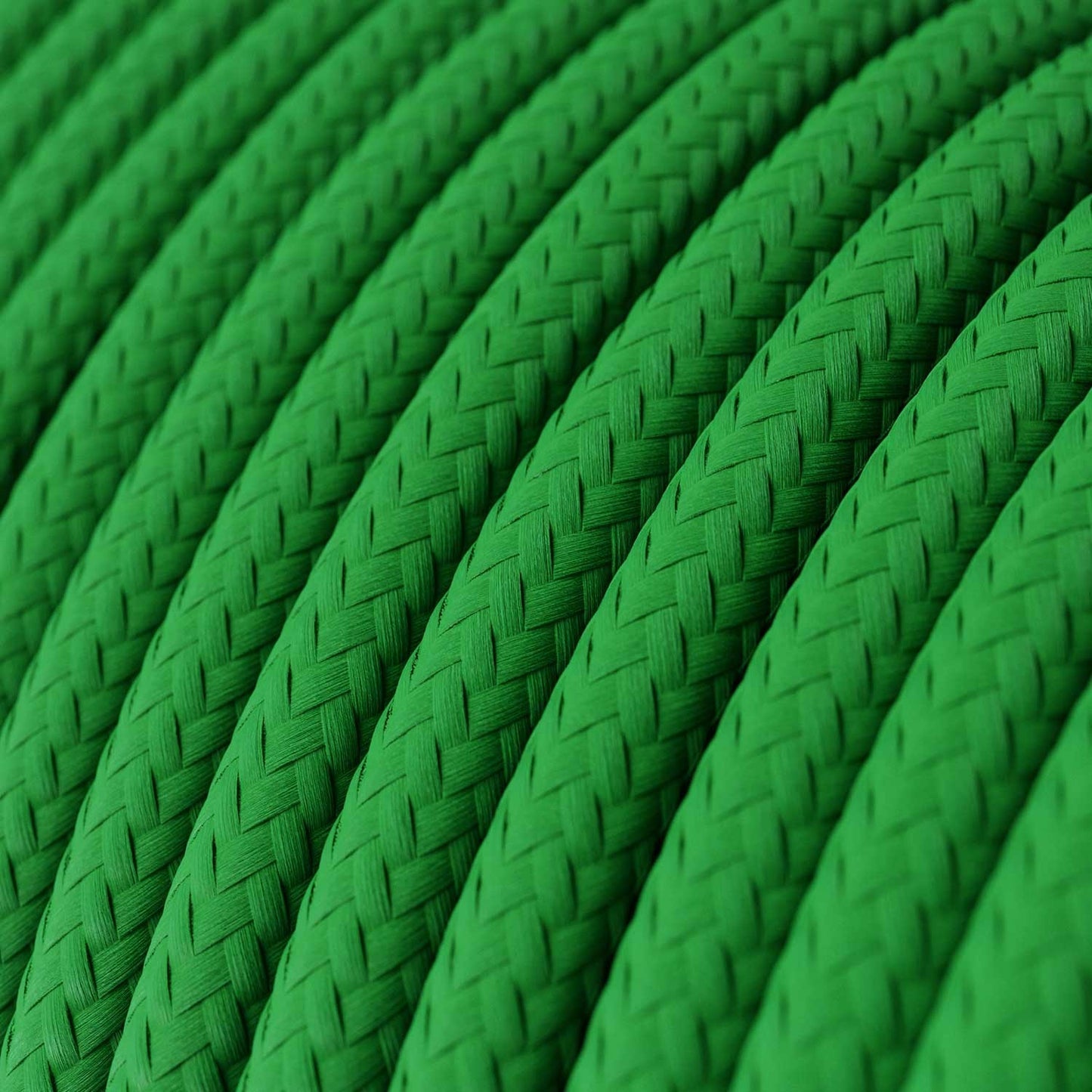 Round Electric Cable RM06 Green Rayon - UL listed