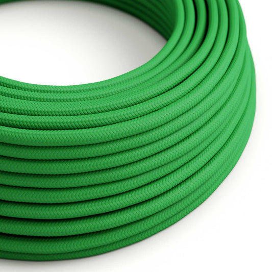Round Electric Cable RM06 Green Rayon - UL listed