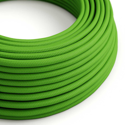 Round Electric Cable RM18 Green Lime Rayon - UL listed