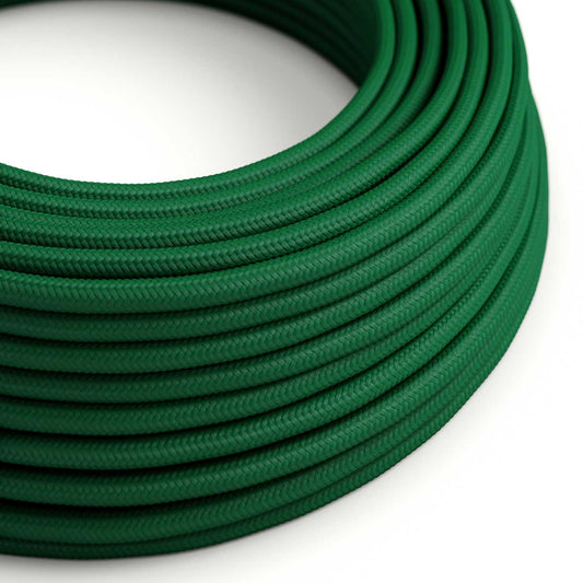 Round Electric Cable RM21 Dark Green Rayon - UL listed