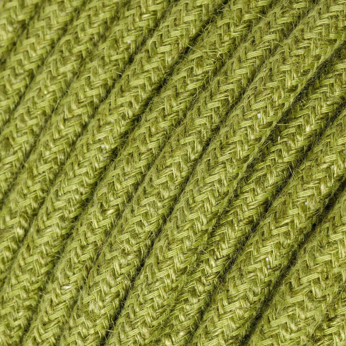 Round Electric Cable RN23 Jute Green Hay - UL listed