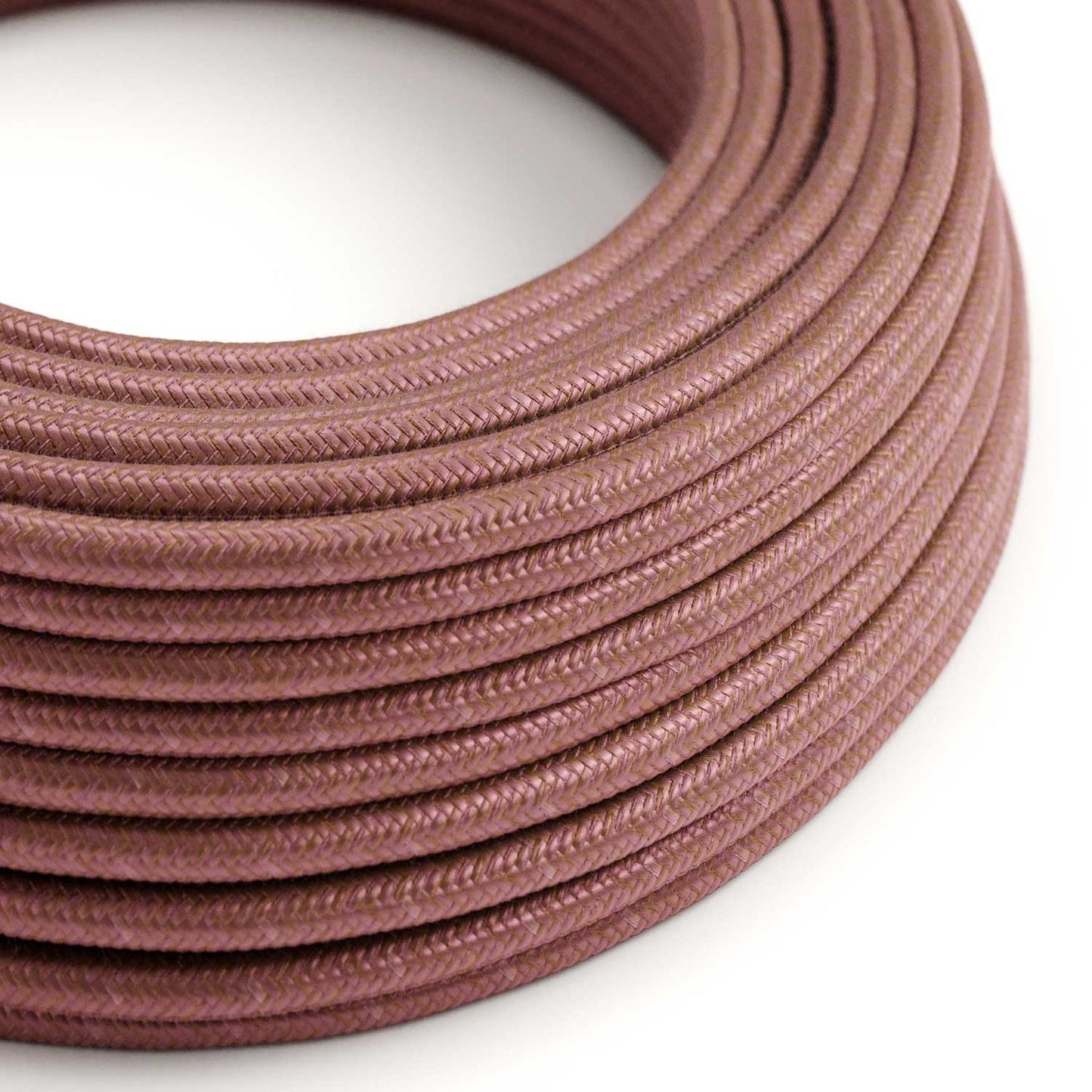 Round Electric Cable RX11 Marsala Cotton - UL listed