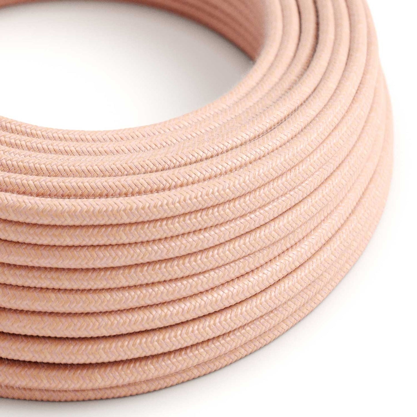 Round Electric Cable RX13 Salmon Cotton - UL listed