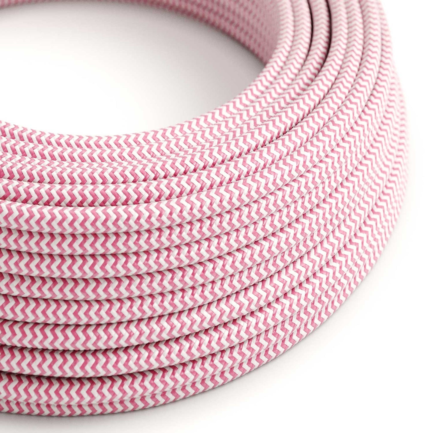Round Electric Cable RZ08 ZigZag Fuchsia Rayon - UL listed