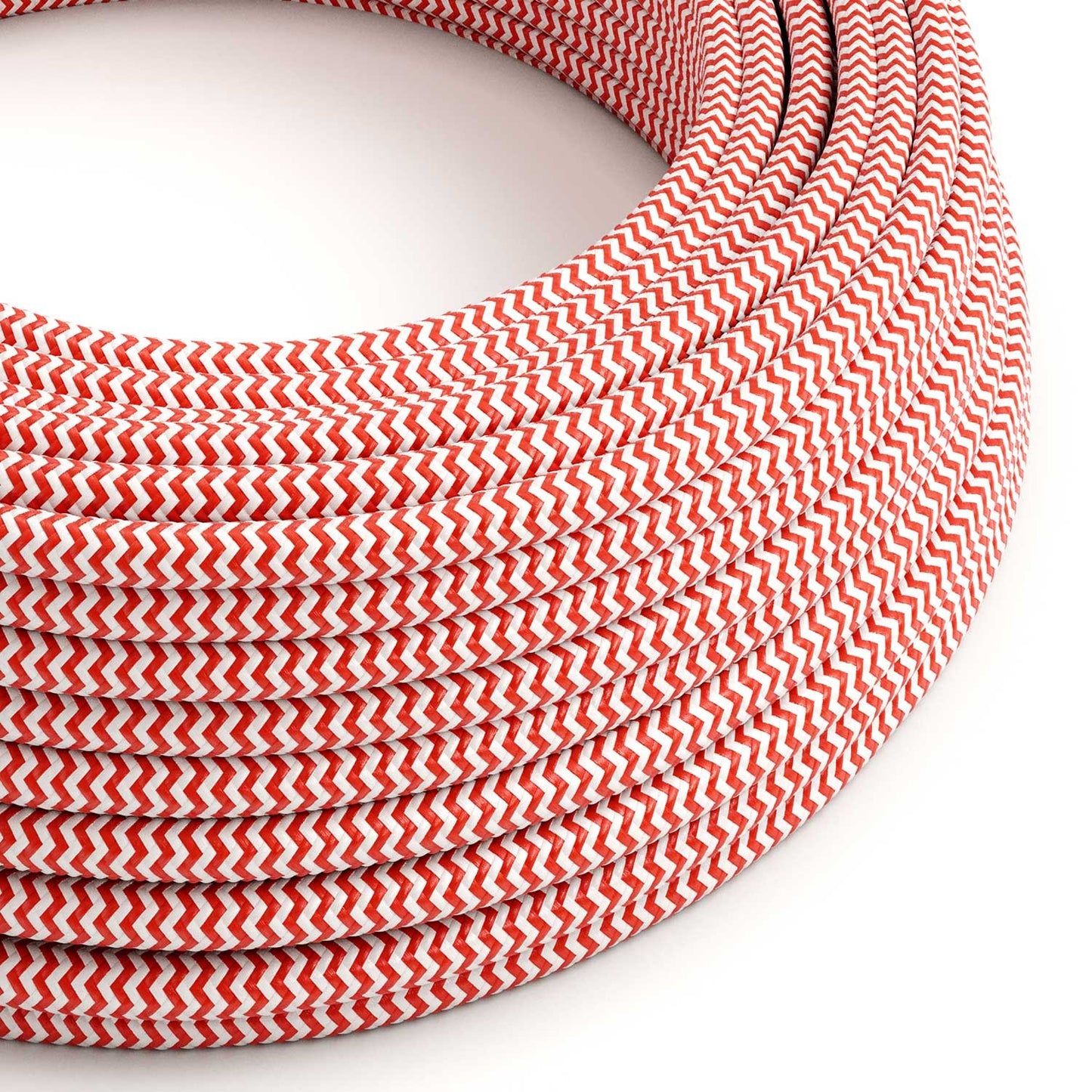 Round Electric Cable RZ09 ZigZag Red Rayon - UL listed