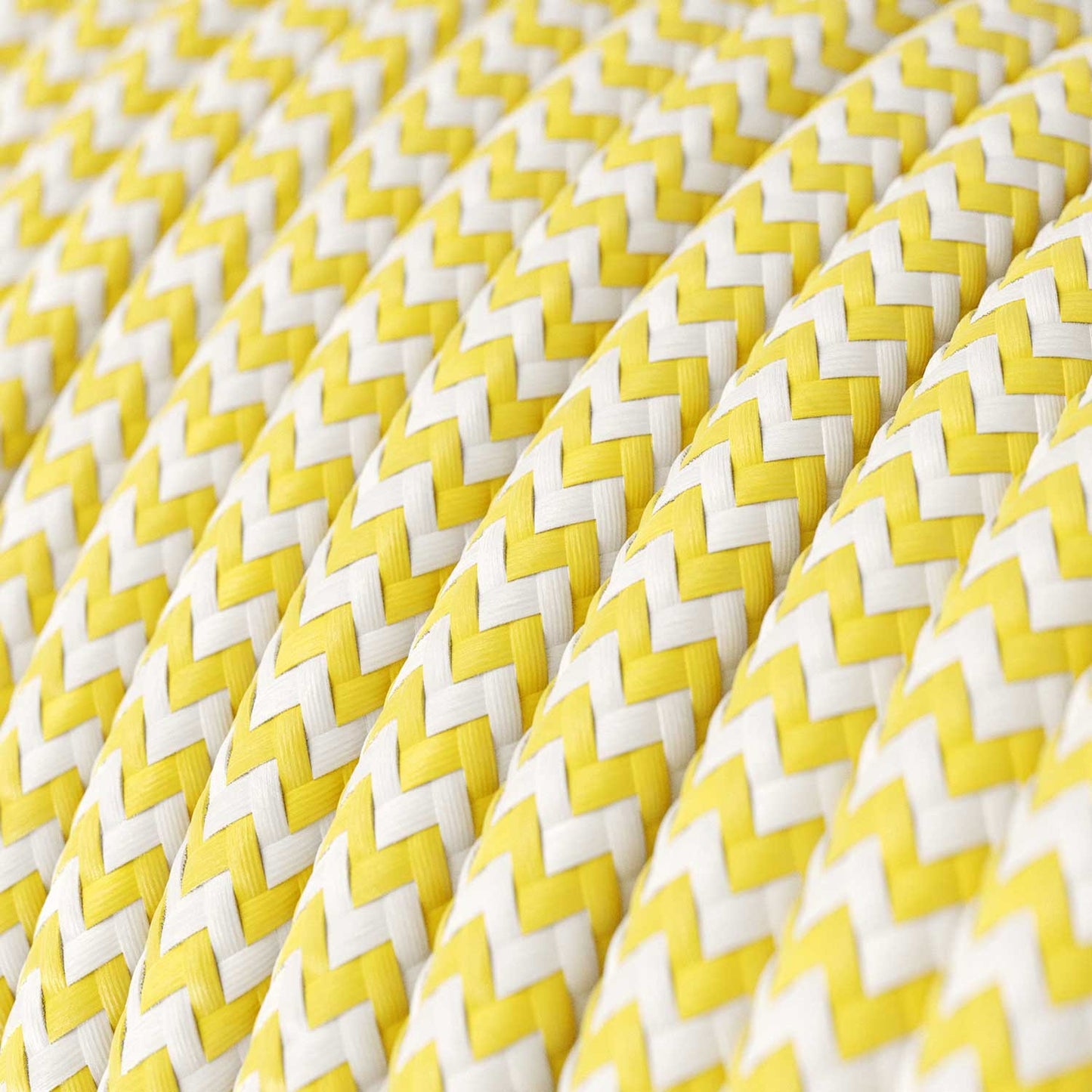Round Electric Cable RZ10 ZigZag Yellow Rayon - UL listed