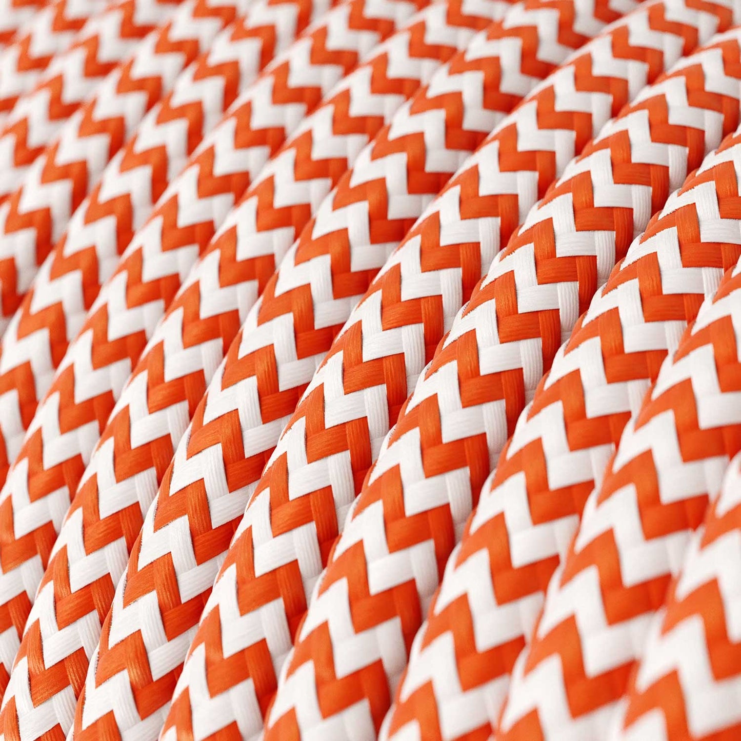 Round Electric Cable RZ15 ZigZag Orange Rayon - UL listed