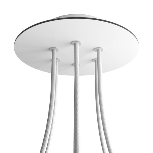 Round Rose-One 6-hole and 4 side holes ceiling rose Kit, 200 mm