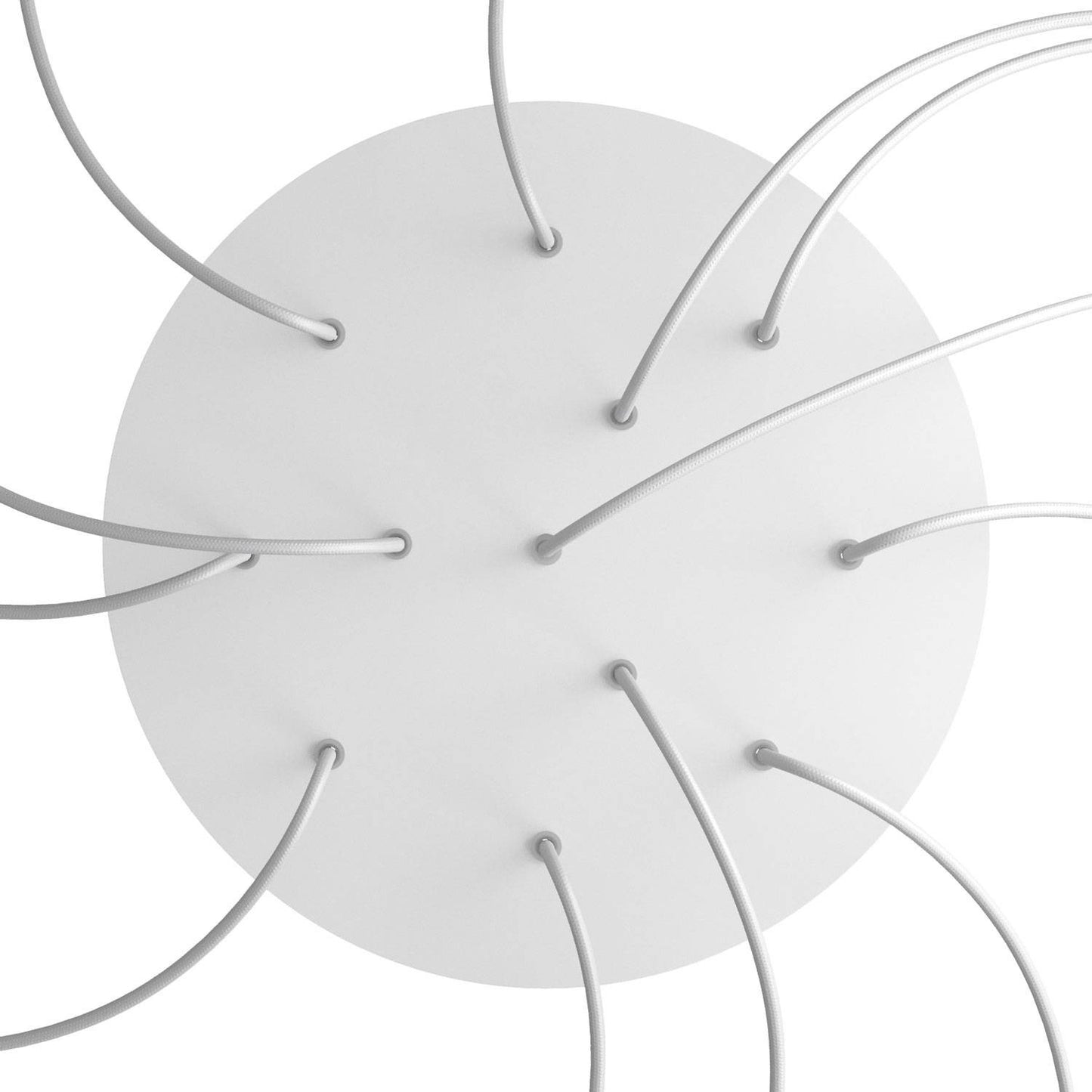 Round XXL Rose-One 12-hole and 4 side holes ceiling rose Kit, 400 mm