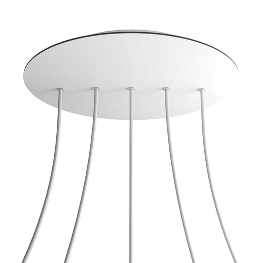 Round XXL Rose-One 5 in-line holes and 4 side holes ceiling rose Kit, 400 mm