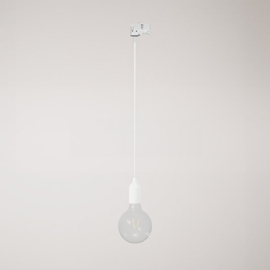Silicone track pendant lamp with textile cable