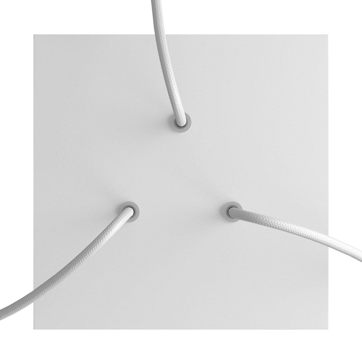 Square Rose-One 3-hole and 4 side holes ceiling rose Kit, 200 mm