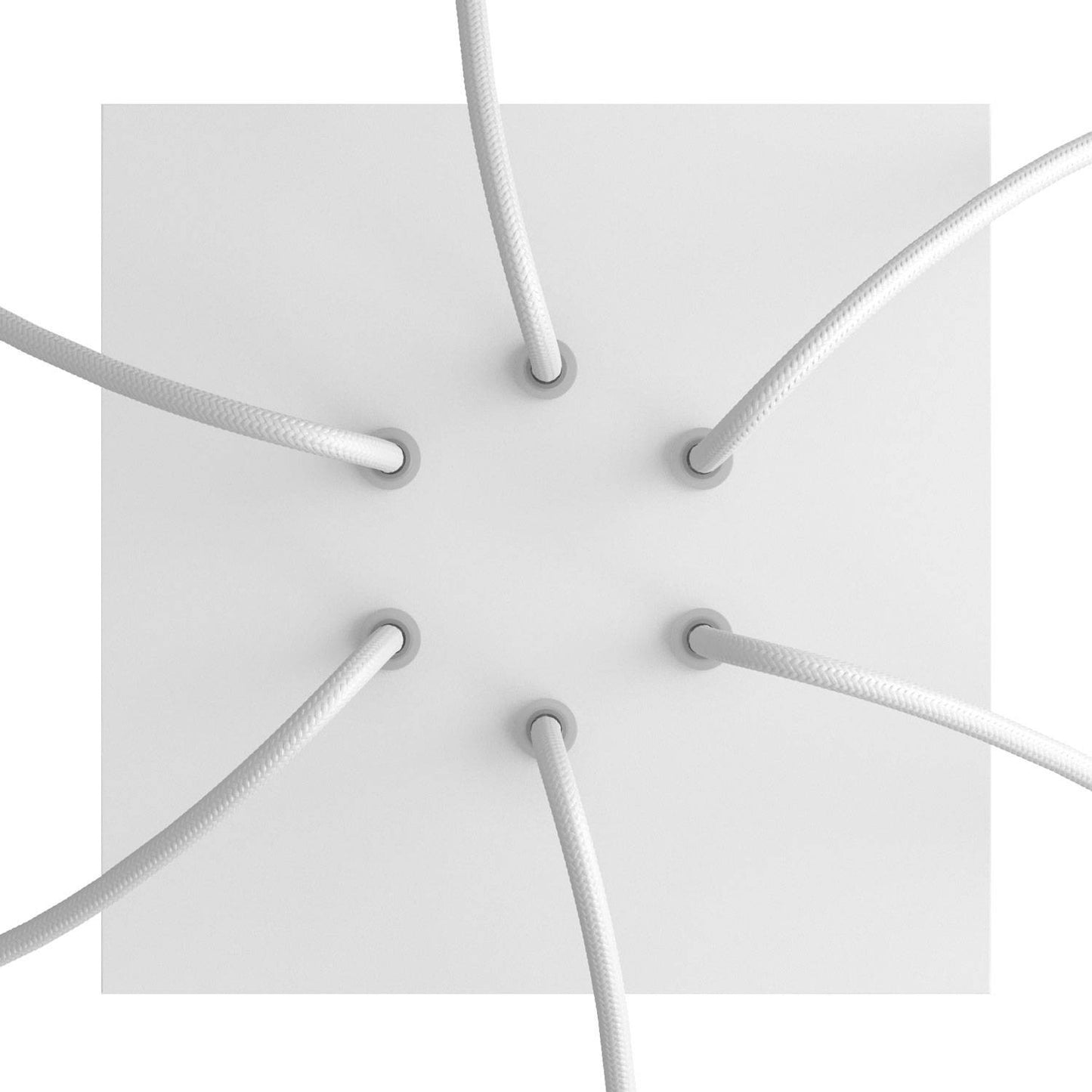 Square Rose-One 6-hole and 4 side holes ceiling rose Kit, 200 mm