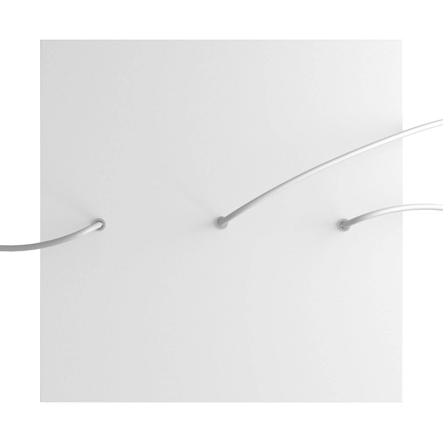 Square XXL Rose-One 3 in-line holes and 4 side holes ceiling rose Kit, 400 mm