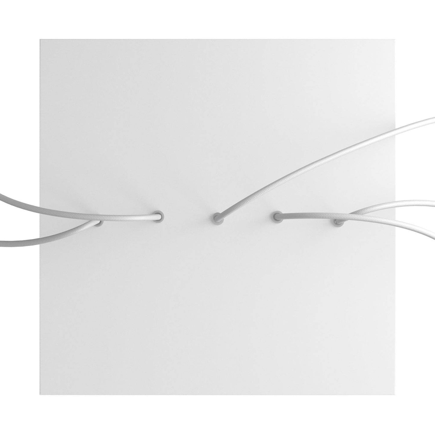 Square XXL Rose-One 5 in-line holes and 4 side holes ceiling rose Kit, 400 mm