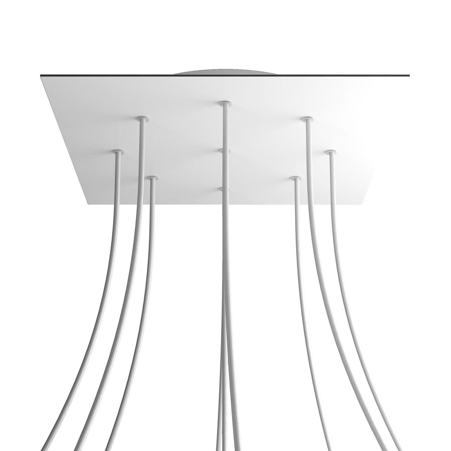 Square XXL Rose-One 9-hole and 4 side holes ceiling rose Kit, 400 mm