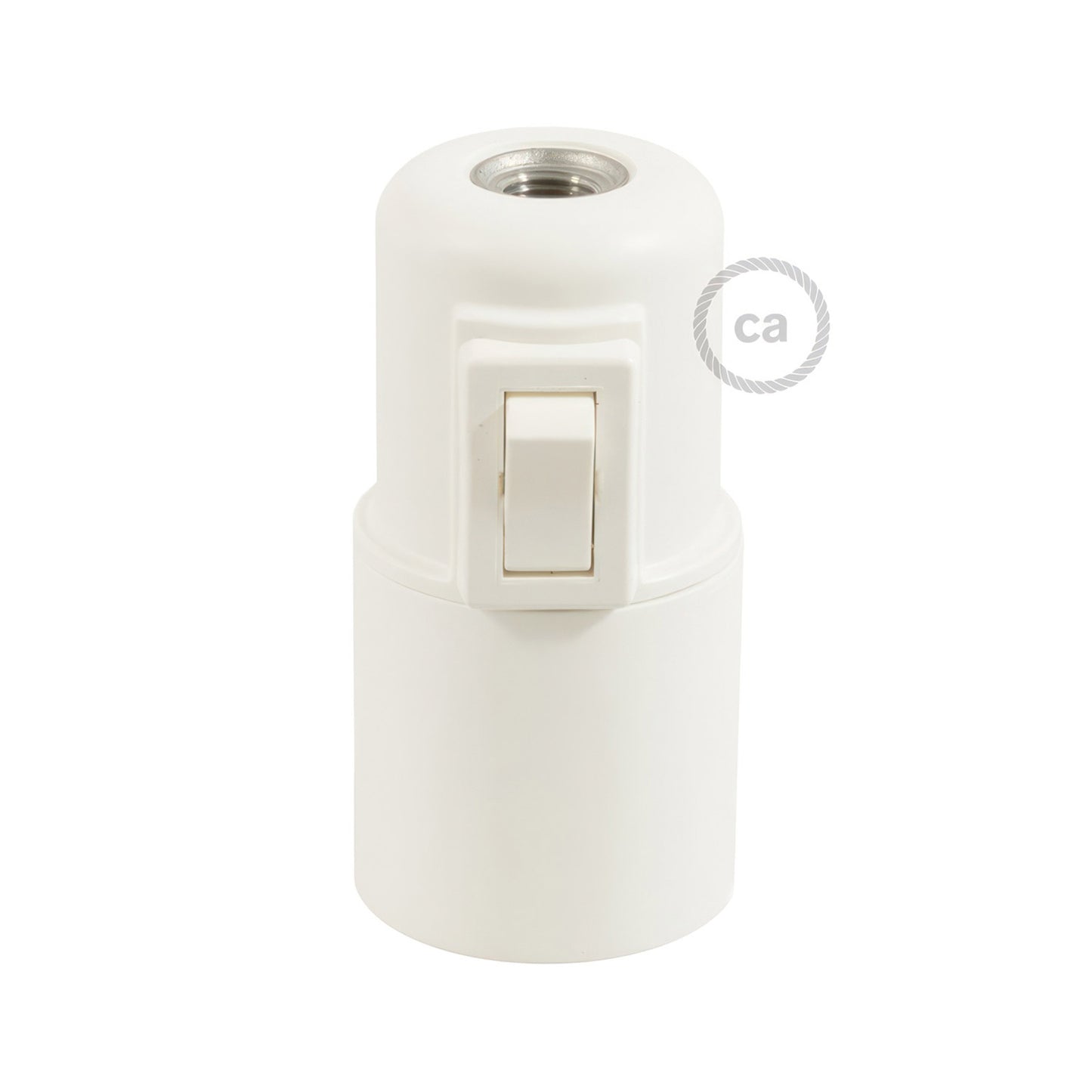 Thermoplastic E27 lamp holder kit with switch