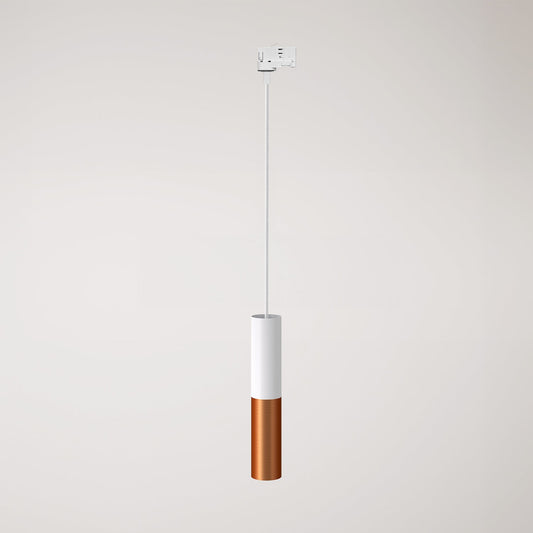 Track pendant lamp with Tub-E14 double shade