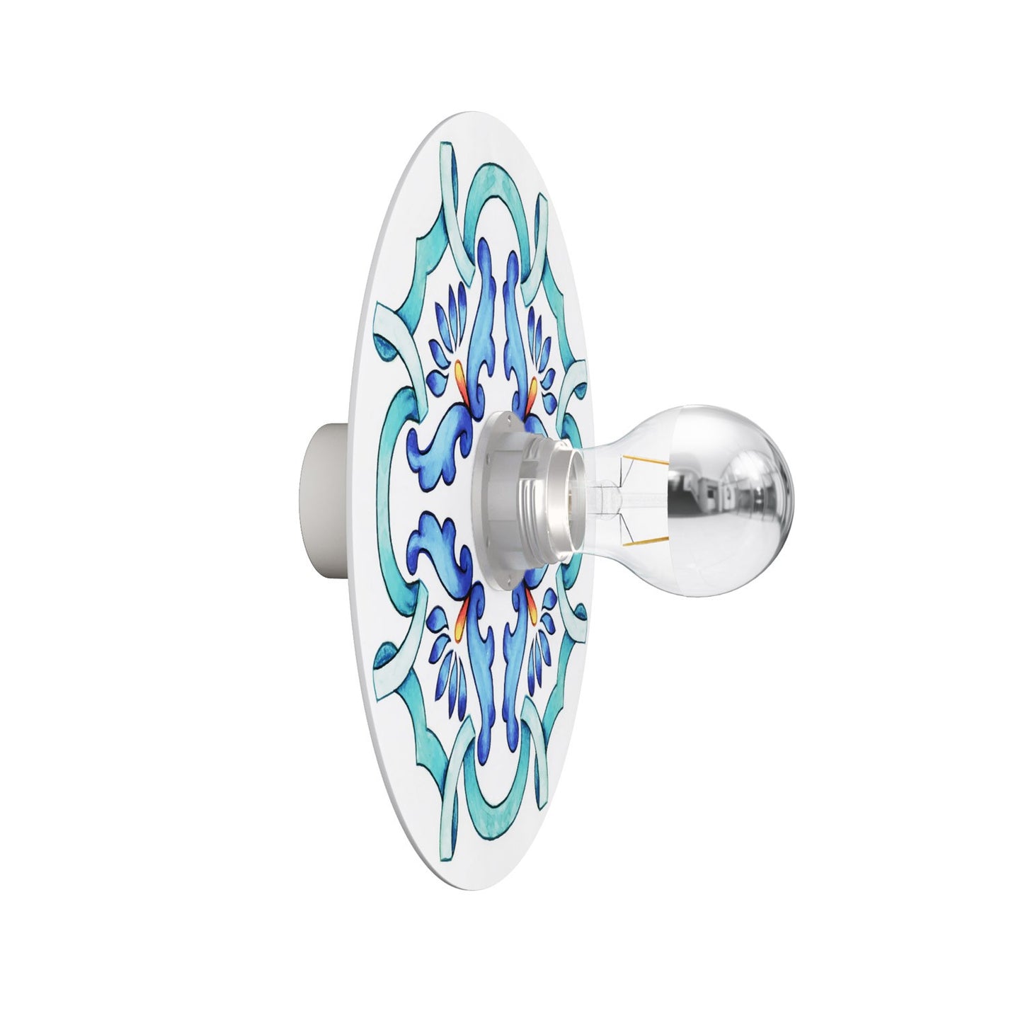 Wall or ceiling lamp with majolica lampshade - IP44 Waterproof - IO